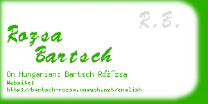 rozsa bartsch business card